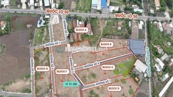 BÁN ĐẤT NÊN KDC TÂN LÂN RESIDENCE MẶT TIỀN QL50 1TỶ350/101M2