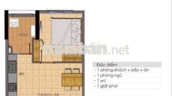 Căn hộ 1PN + 1WC chung cư Era Town Q7, nội thất cơ bản