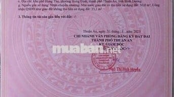 Ban đat  thuan an binh duong ,đuong oto