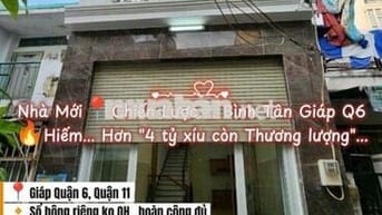 🏡Bán nhà Quận 6 - Nhỉnh 4tỷ🌷 - Khu sầm uất -Nhà Mới Ở Ngay - Ko LG QH😍