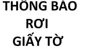 Thông báo rơi giấy tờ xe máy Vinfast