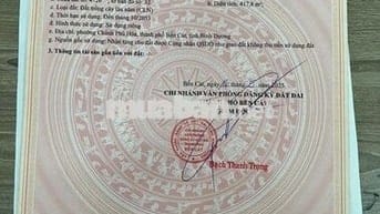 BÁN ĐẤT NGAY PHƯỜNG CHÁNH PHÚ HÒA – BẾN CÁT 1TY1/LÔ 208M2 THỔ CƯ 60M2