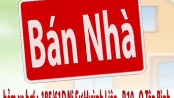 Nhà Bán Hẻm Xe Hơi 185/61D Ni Sư Huỳnh Liên P10 Q.Tân Bình dt:10/9m 2L