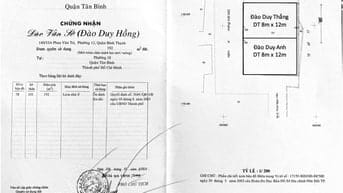 Cần bán 192m2 đất Thoại Ngọc Hầu P.Phú Thọ Hoà Q,Tân Phú 