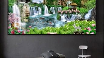 Tranh gạch 3d trang trí phòng khách - X444