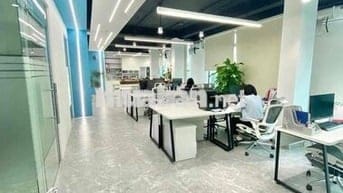 Cho thuê VP tại Hoàng Cầu 110m2 giá 21t 10m mặt tiền full kính mới ken