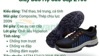Giày bảo hộ Z100 – Khi an toàn gặp phong cách