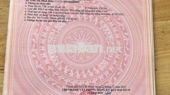 Dat full thổ cư, đường nhựa xe tải,126m² tân phú trung, củ Chi 2ty2