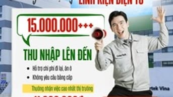 GOERTEK_ Lương 18tr_Thưởng 11tr/3T_Nhân viên lắp ráp linh kiện ĐT