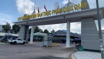 Đất sổ đỏ Chợ Đầu mối Dầu Giây, mặt tiền QL20 tiện kd, 679tr/nền