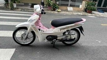 Xe số SYM Angela 2015 Trắng - Hồng Mới 95% (ít đi)