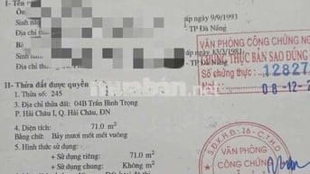 Bán nhà mặt phố đường Trần Bình Trọng, trung tâm TP Đà Nẵng
