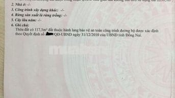 CHÍNH CHỦ BÁN GẤP–ĐẤT MẶT TIỀN ĐƯỜNG NHỰA X.PHƯỚC THÁI–LONG THÀNH- ĐN