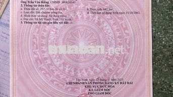 KẸT TIỀN CẮT 1 PHẦN ĐẤT VƯỜN BÁN