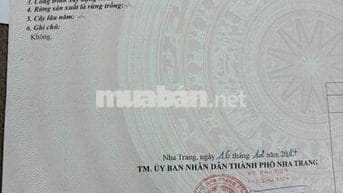 Bán Đất Tặng Nhà Hẻm Lê Hồng Phong Nha Trang Hướng Đông Nam Sổ Đỏ