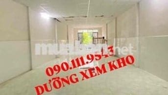 CHO THUÊ NHÀ - KHO 120m2 - Ngang 5 nở hậu 6m - TRỐNG SUỐT - SÂN TRƯỚC