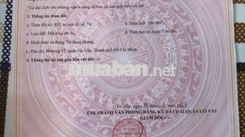 BÁN LÔ ĐẤT 978m² hẻm 226 Nguyễn Văn Lượng – đã tách 5 lô, sổ riêng