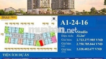 🏙️ A1-24-16 – Studio tầng 24, view cao thoáng giữa lòng Cora Tower