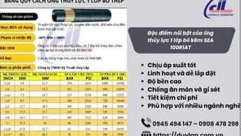 Ống thuỷ lực 1 lớp kẽm dùng trong thiết bị công nghiệp, thuỷ lực.