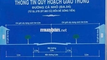Đất ao tôm + Mặt tiền + Lộ quy hoạch 5m
