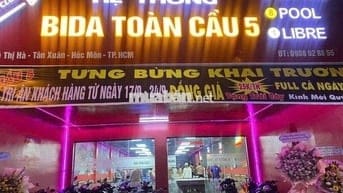 Sang quán Bida đang hoạt động khu đắc Lê Thị Hà Hóc Môn