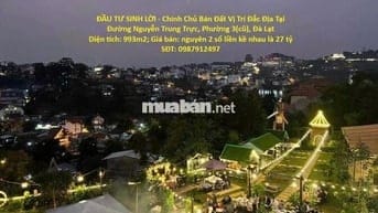 Bán Đất Vị Trí Đắc Địa Tại Đường Nguyễn Trung Trực, Phường 3 (cũ)