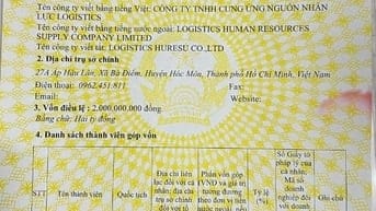 Bố cáo giải thể Công ty TNHH Cung Ứng Nguồn Nhân Lực Logistics 