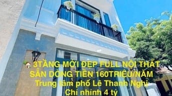 🏡Nhà VIP cho khách 3 tầng-dtsd168m2,3PN, 4Wc,full nội thất,💰156