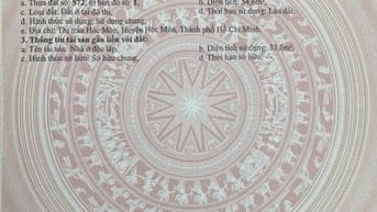 Bán đất hẻm xe hơi Trung tâm Thị Trấn Hóc Môn đường Song Hành 5x11m