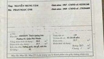 Giá : 3Tỷ950 - Bán nhà hẻm ba gác đường Thích Quảng Đức ,Q.Phú Nhuận