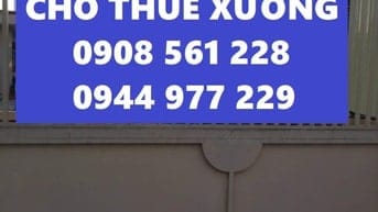 Nhà xưởng cho thuê phường hiệp thành quận 12 dt: 1200m giá 65 triêu/th