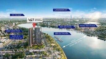 Căn Hộ A&T Sài Gòn Riveside - 62m2 giá 2 tỷ 8. Ngay Quốc Lộ 13 Thủ Đức