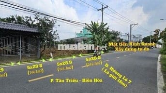 Đất sổ riêng thổ cư mặt tiền hương lộ 7 - P. Tân Triều