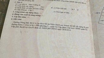 bán nhà GIÁ RẺ CHỈ 3 tỷ 6 có ngay nhà SỔ HỒNG RIÊNG, TRUNG TÂM P9 GV