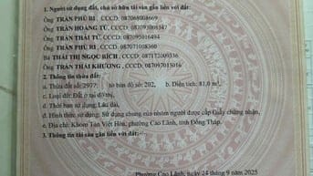 Bán đất nhà anh chị cần liên hệ em cảm ơn