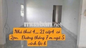 Nhà thuê 4×21 Ấp 4 đường võ văn vân Vĩnh Lộc B bình chánh tphcm