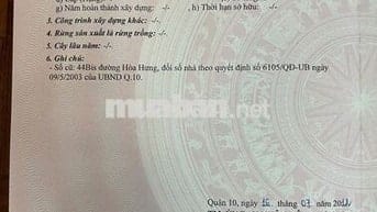 NHÀ MT GÓC 46 HOÀ HƯNG Q10, TRỆT 2 LẦU, FULL NỘI THẤT, GIÁ 5.9 TỶ HOT