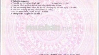 Đất 5 x 23 đường nhựa 6m (5 lô liền kề) sau chợ Xuân Thới Thượng