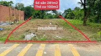 ĐẤT THỎ CƯ TP.HCM 281m2 GIÁ CHỈ 620 TRIỆU MẶT TIỀN ĐƯỜNG NHỰA 32M