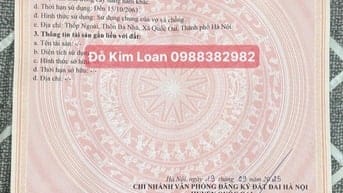 Bán đất đã xây nhà cấp 4 và tường bao, tại thôn Ba Nhà, xã Quốc Oai 