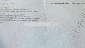Bán đất thổ cư 125m2 Sổ hồng riêng ,xã Phước Hưng (long hải)