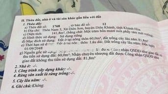 Đất Chính Chủ ven Tp Nha Trang