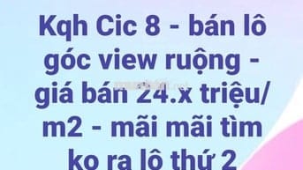 Bán dất khu CIC8 giá rẻ nhất khu vực.