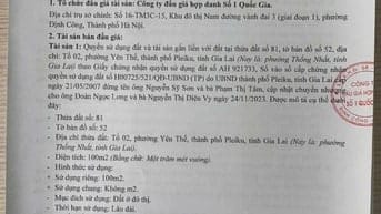 CÔNG TY ĐẤU GIÁ HỢP DANH SỐ 1 QUỐC GIA THÔNG BÁO BÁN ĐẤU GIÁ TÀI SẢN
