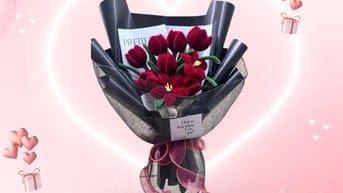 Hoa hồng handmade kẽm nhung tiệm nhà Milcah 