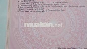 Bán đất khu phố Mỹ Hoà, phường Mỹ Phong, Đồng Tháp (Tiền Giang cũ)