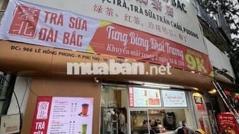 Sang nhượng quán trà sửa mặt tiền đang kinh doanh 70 triệu