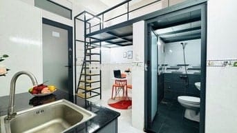 PHÒNG GÁC LỬNG FULL NT - GÁC CAO 2M - FREE PHÍ XE