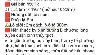 150m2 đất CLN - chính chủ - cách ubnd phường Long tuyền TPCT 800m