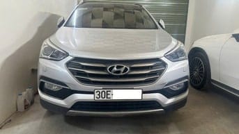 Bán xe santafe màu Bạc DK2017, Máy dầu đặc biệt, bản full